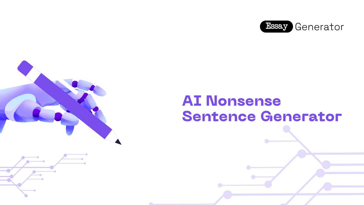 AI Nonsense Sentence Generator Free Unlimited Essay Generator